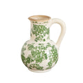9 In Floral Tuscan Ceramic Green Scroll Jar