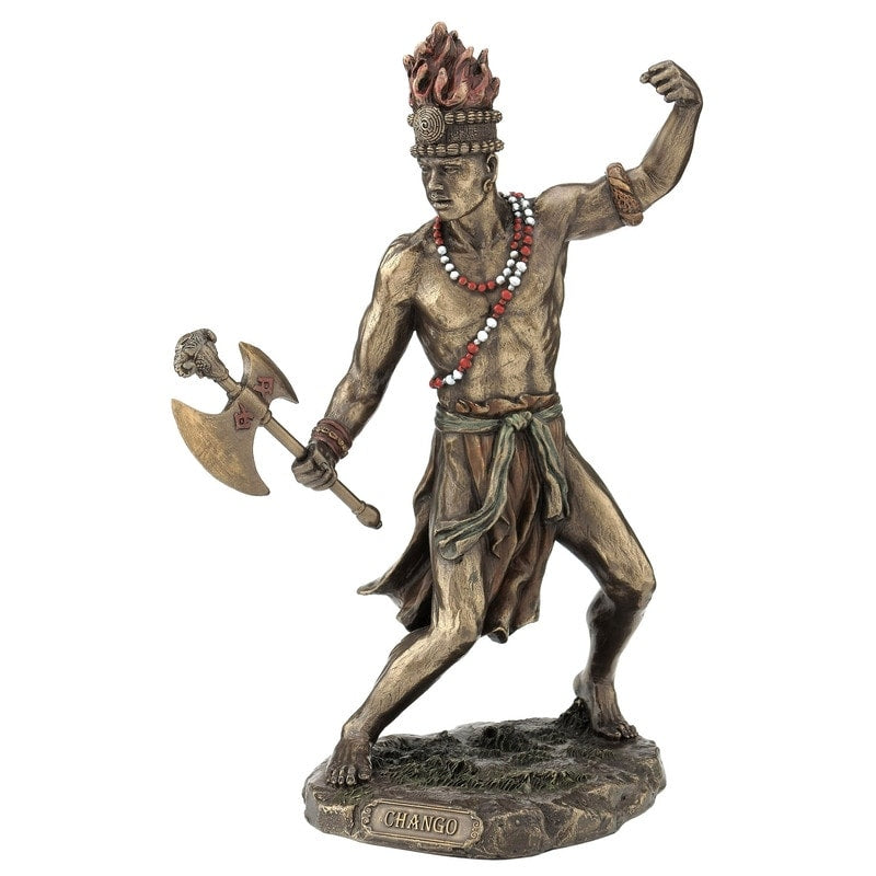 9.06 In H Chango God Of Fire Figurine Poly Resin