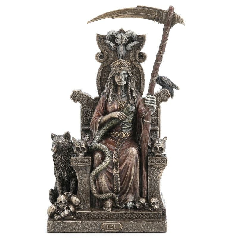 9.06 In H Hel Norse Goddess Of Death Figurine Poly Resin