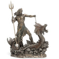 9.25 In H Poseidon With Trident Figurine Poly Resin