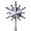 9.25 Led White And Blue Rotating Christmas Snowflake Tree Topper