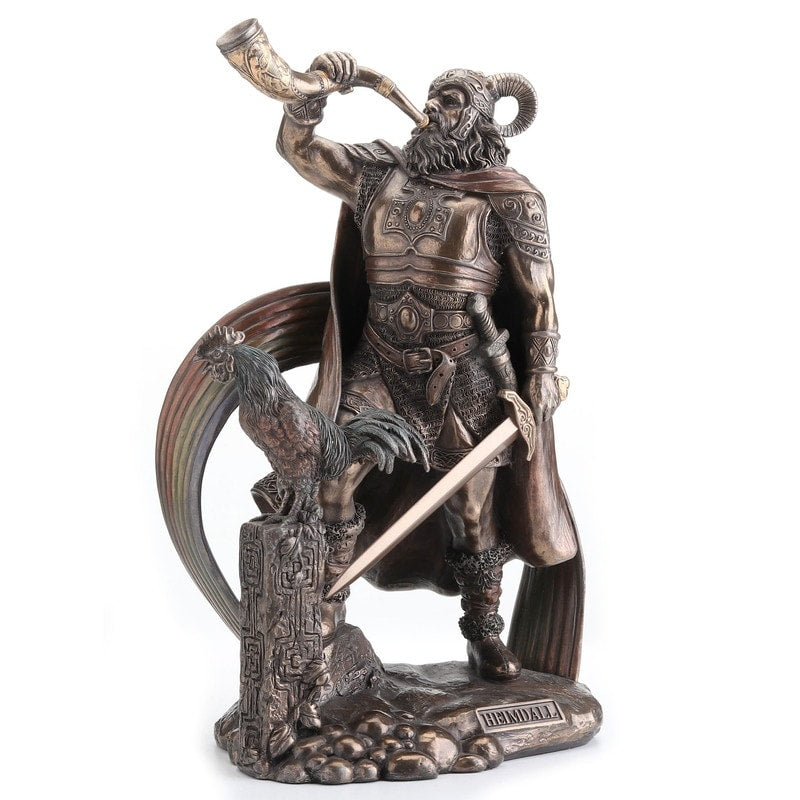 9.33 In H Heimdall Norse God Figurine Poly Resin
