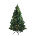 Pre Lit Buffalo Fir Green Plastic 9.5 Medium Artificial Christmas Tree With Warm White Led Lights