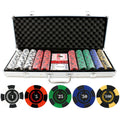 9.5 Gram 500 Piece Roman Times True Clay Poker Chip Set