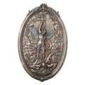 9.65 In H Saint Michael Wall Plaque Poly Resin