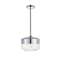 1 Light Pendant With 10 Inch Clear Glass