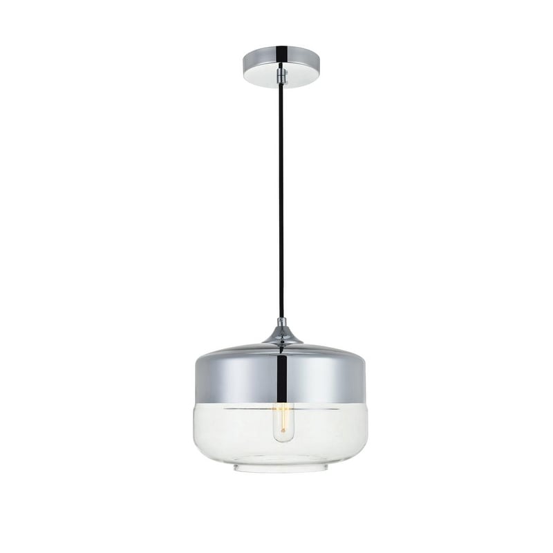 1 Light Pendant With 10 Inch Clear Glass