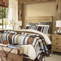 Copper Grove Amaryllis Striped 3 Piece Quilt Set