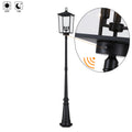 91 H 3 Light Outdoor Aluminium Post Light With Matte Black Finish Dusk To Dawn Can Be Chosen