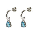 925 Sterling Silver London Blue Topaz Stud Earrings