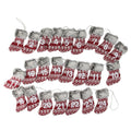 94 Retro Christmas Red White And Brown Countdown Stocking Garland Unlit