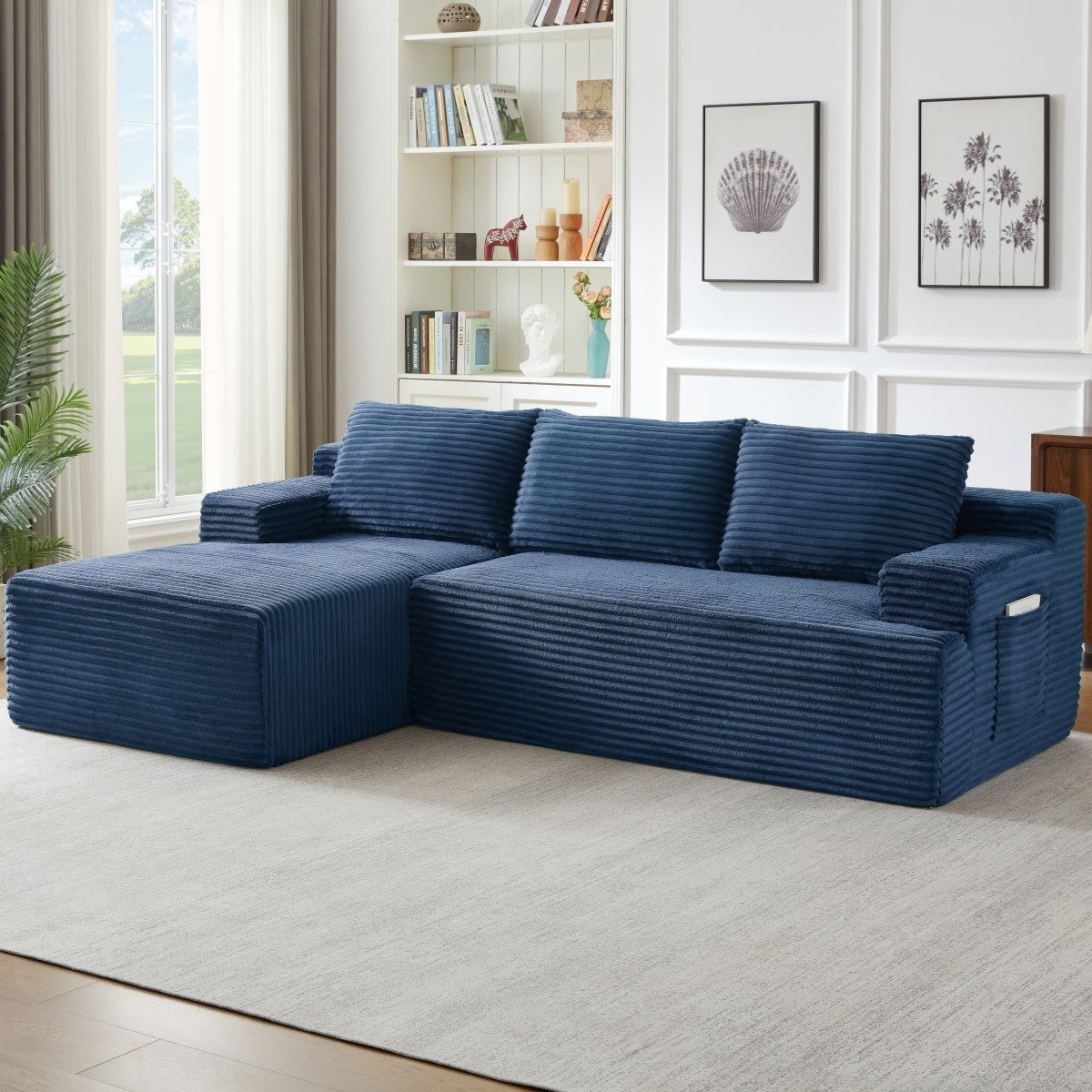 96.1 Modern L Shaped Cloud Sectional Sofa No Assembly Required