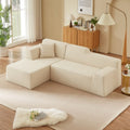 96.46 L Shaped Corduroy Sectional Sofa No Assembled Required