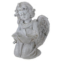 9.5 Heavenly Gardens Distressed Kneeling Cherub Angel Bird Feeder Outdoor Patio Garden Statue