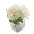 9 Tall Silk Peony Arrangement In Glass Pot Pink One Size