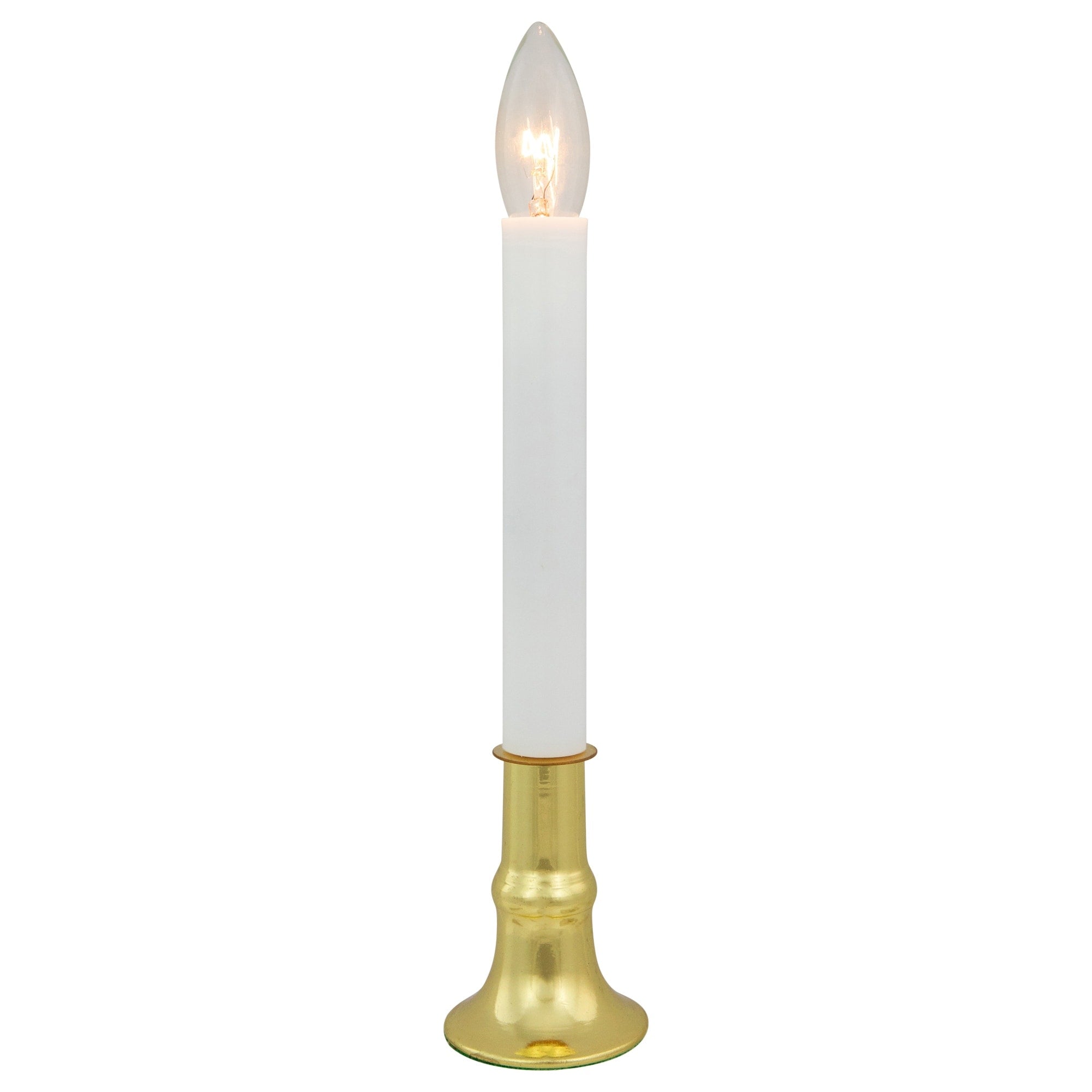 9 Brass Indoor Christmas Candle Lamp With Timer Clear C7 Light