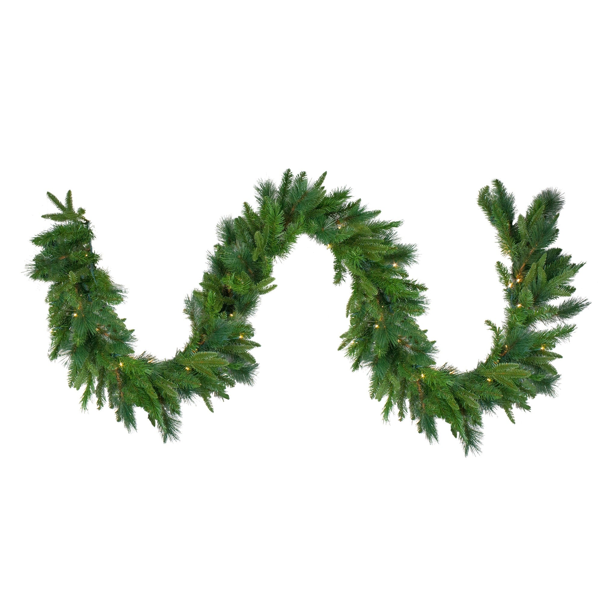 9 X 14 Pre Lit Mixed Colorado Pine Artificial Christmas Garland Clear Lights
