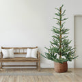 9 Pre Lit Layered Noble Fir Artificial Christmas Tree Warm Clear Led Lights