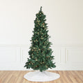 9 Pre Lit Slim Pine Artificial Christmas Tree Clear Lights