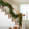 9 Traditional Woodland Berry Garland W Incandescent Clear Light Plug