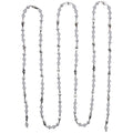 9 Shiny And Matte Silver Beaded Christmas Garland N A