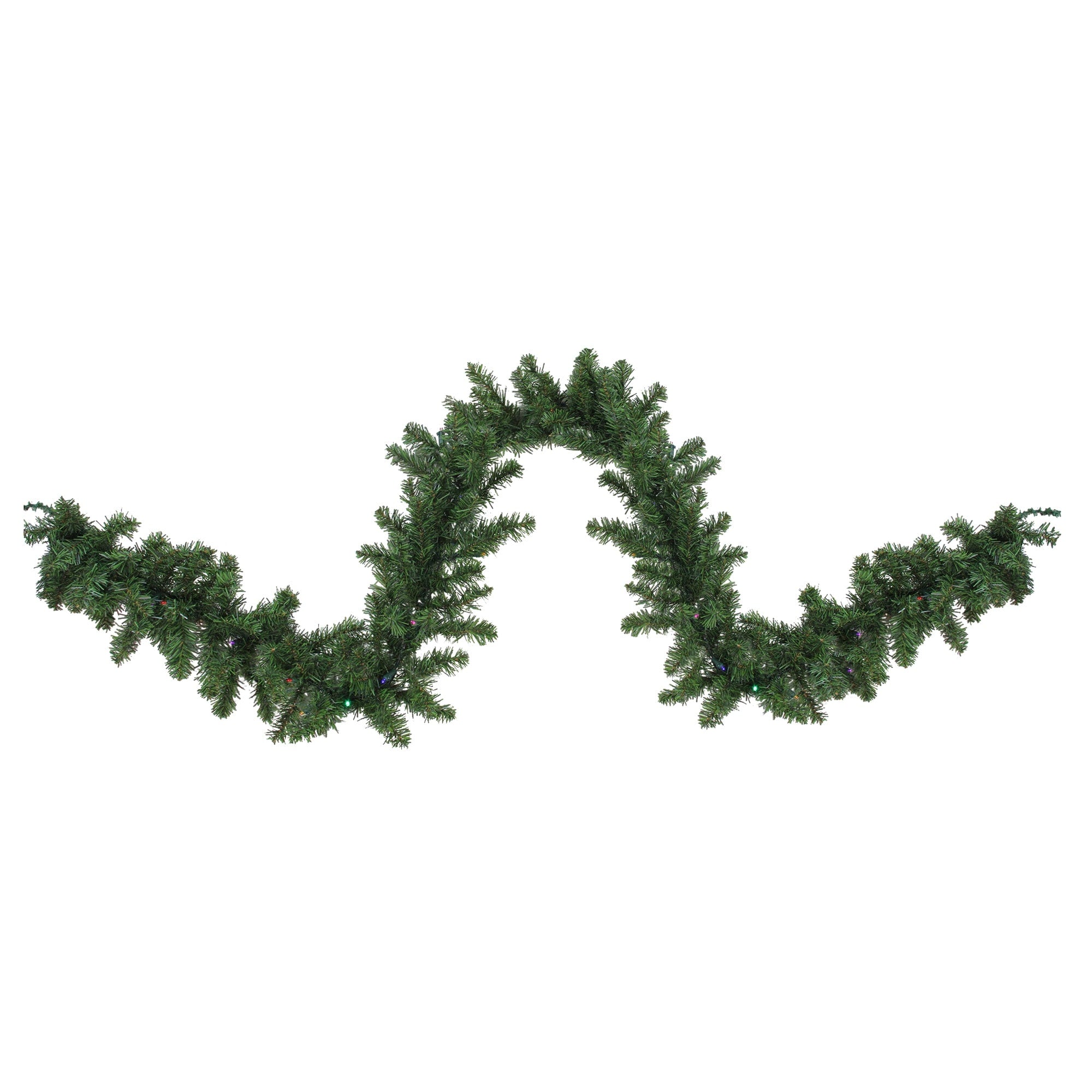 9 X 10 B O Pre Lit Led Canadian Pine Artificial Christmas Garland Multi Lights Green