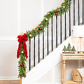 9 X 10 Pre Lit Northern Pine Artificial Christmas Garland Warm White Led Lights Green