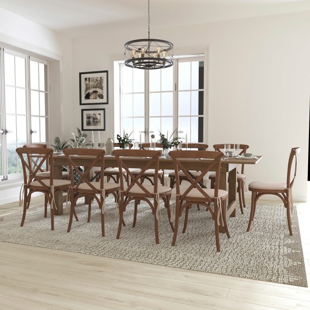 9X40 Farm Table 10 Chair Set