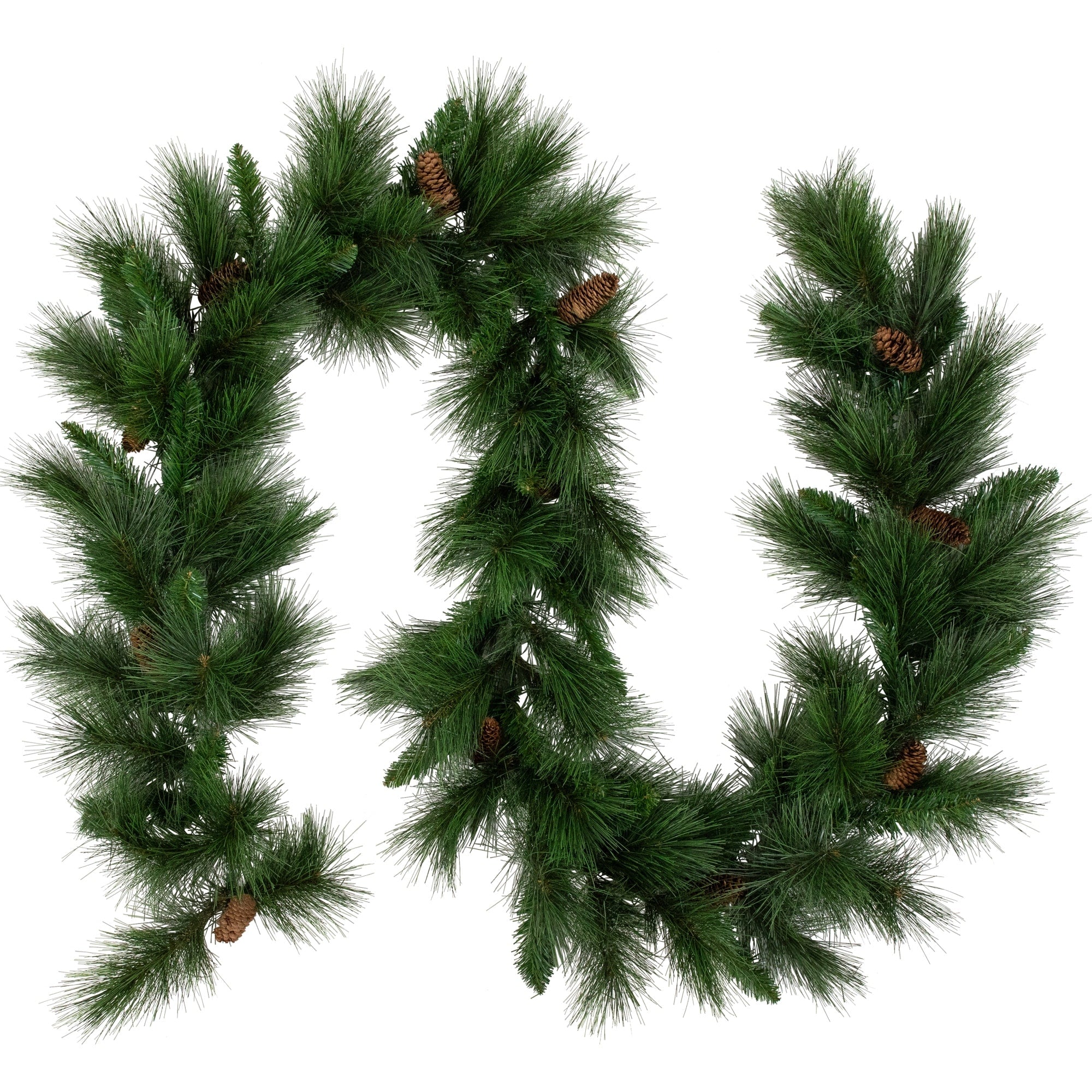 9 X 14 White Valley Pine Artificial Christmas Garland Unlit Green
