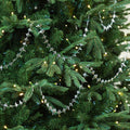9 Shiny Silver Star Of Bethlehem Beaded Christmas Garland