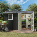 9 6 Ft Metal Garden Shed For Patio Backyard