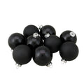 9Ct Black Shiny And Matte Christmas Glass Ball Ornaments 2.5 65Mm