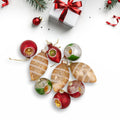 9Ct Shiny Retro Reflector And White Glittered Mercury Finish Glass Christmas Ornaments 1.75 3.5 N A