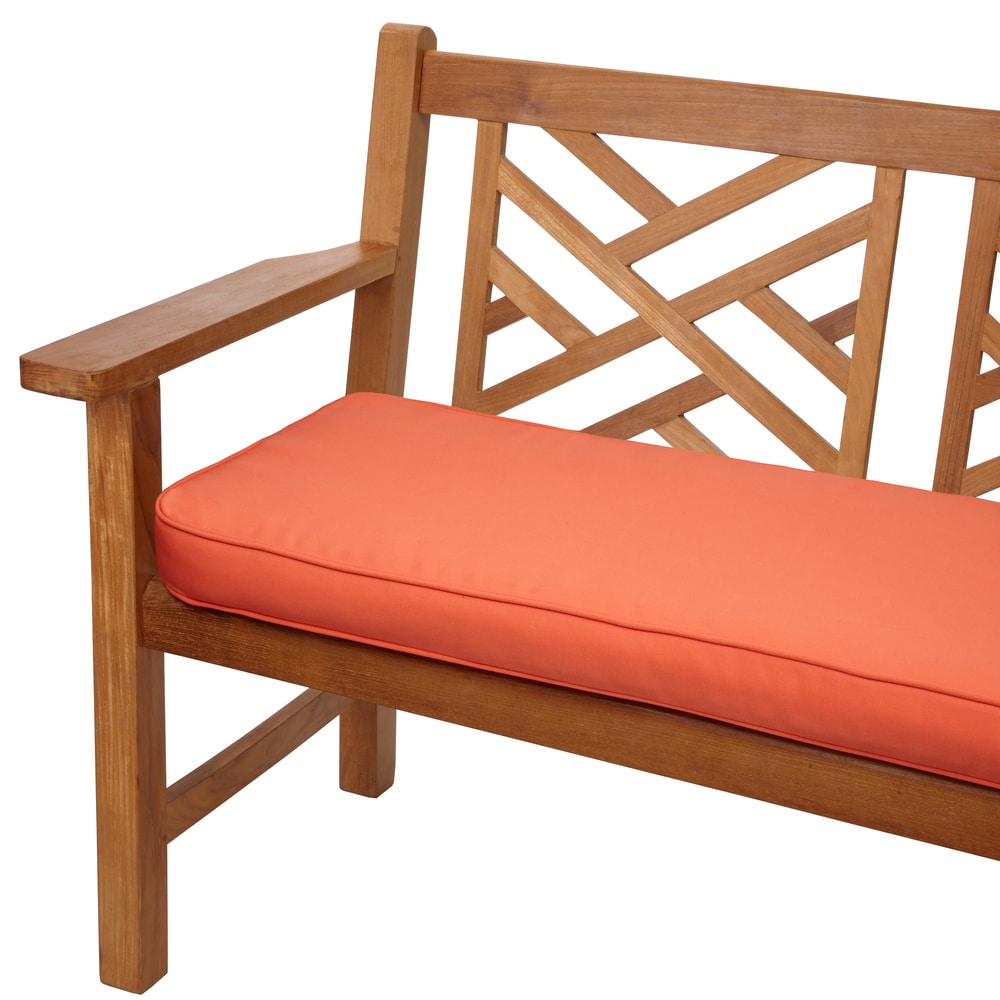 Melon Corded Indoor Outdoor Bench Cushion With Sunbrella Fabric