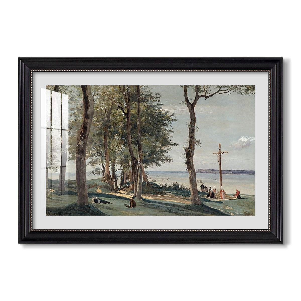 A Calvary On The C 1829 Jean Baptiste Camille Corot Custom Framed Print