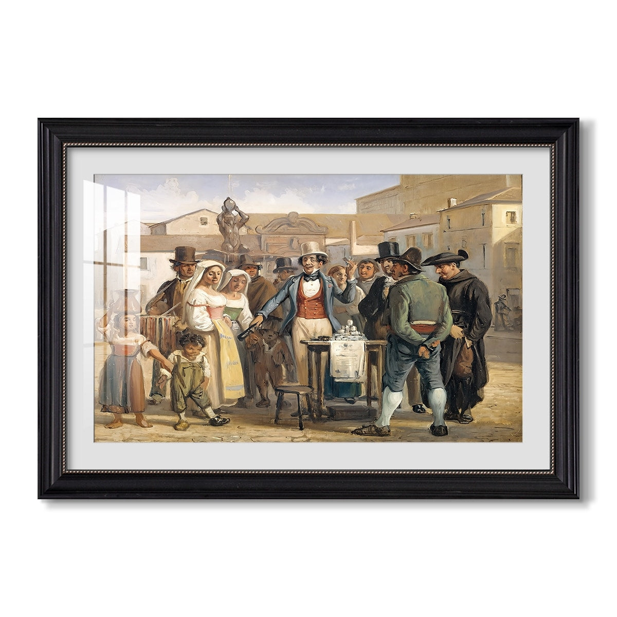 A Charlatan Selling C 1840 1849 Wilhelm Marstrand Custom Framed Print