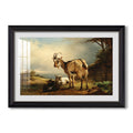 A Goat With Two Kids C Mid 19Th Century Friedrich Gauermann Custom Framed C