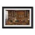 A Lady Receiving Visitors 1873 John Frederick Lewis Custom Framed Print