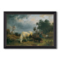 A Mold On The Heath C 1830 Friedrich Gauermann Custom Framed Canvas
