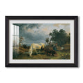 A Mold On The Heath C 1830 Friedrich Gauermann Custom Framed Print