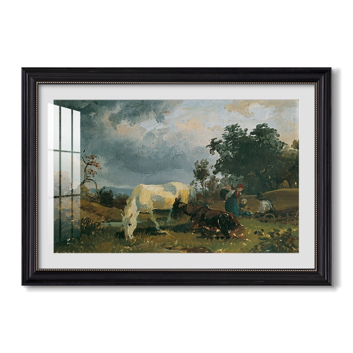 A Mold On The Heath C 1830 Friedrich Gauermann Custom Framed Print