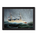 A Ship In A Storm C 1899 Henri Rousseau Custom Framed Canvas