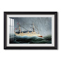 A Ship In A Storm C 1899 Henri Rousseau Custom Framed Print