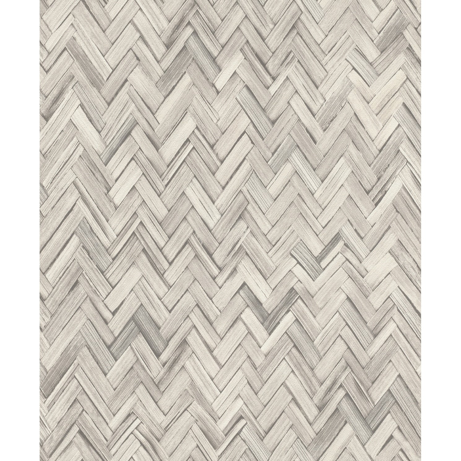 A Street Prints Ellery Light Grey Herringbone Wallpaper