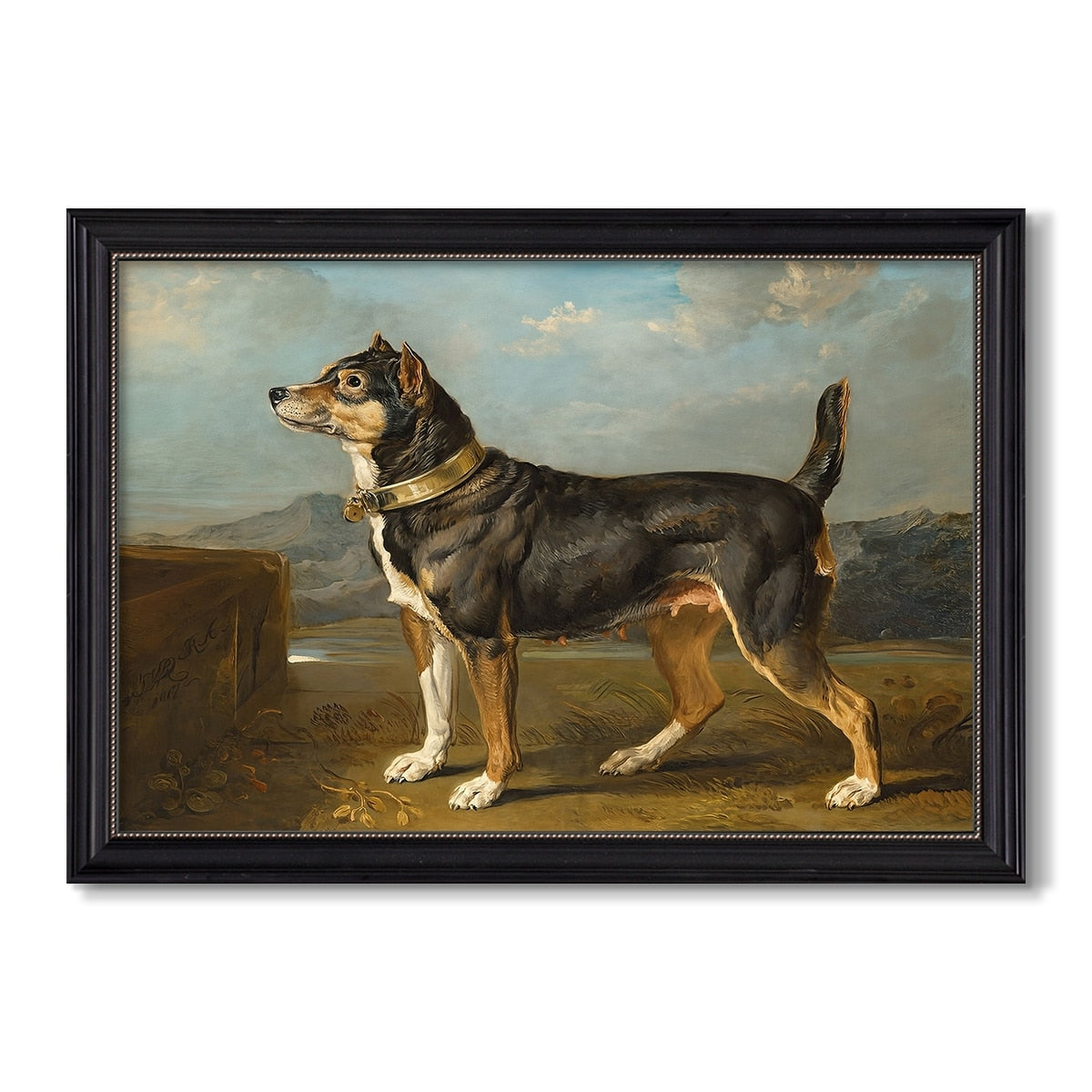 A Terrier In A Landscape C 1811 James Ward Custom Framed Canvas