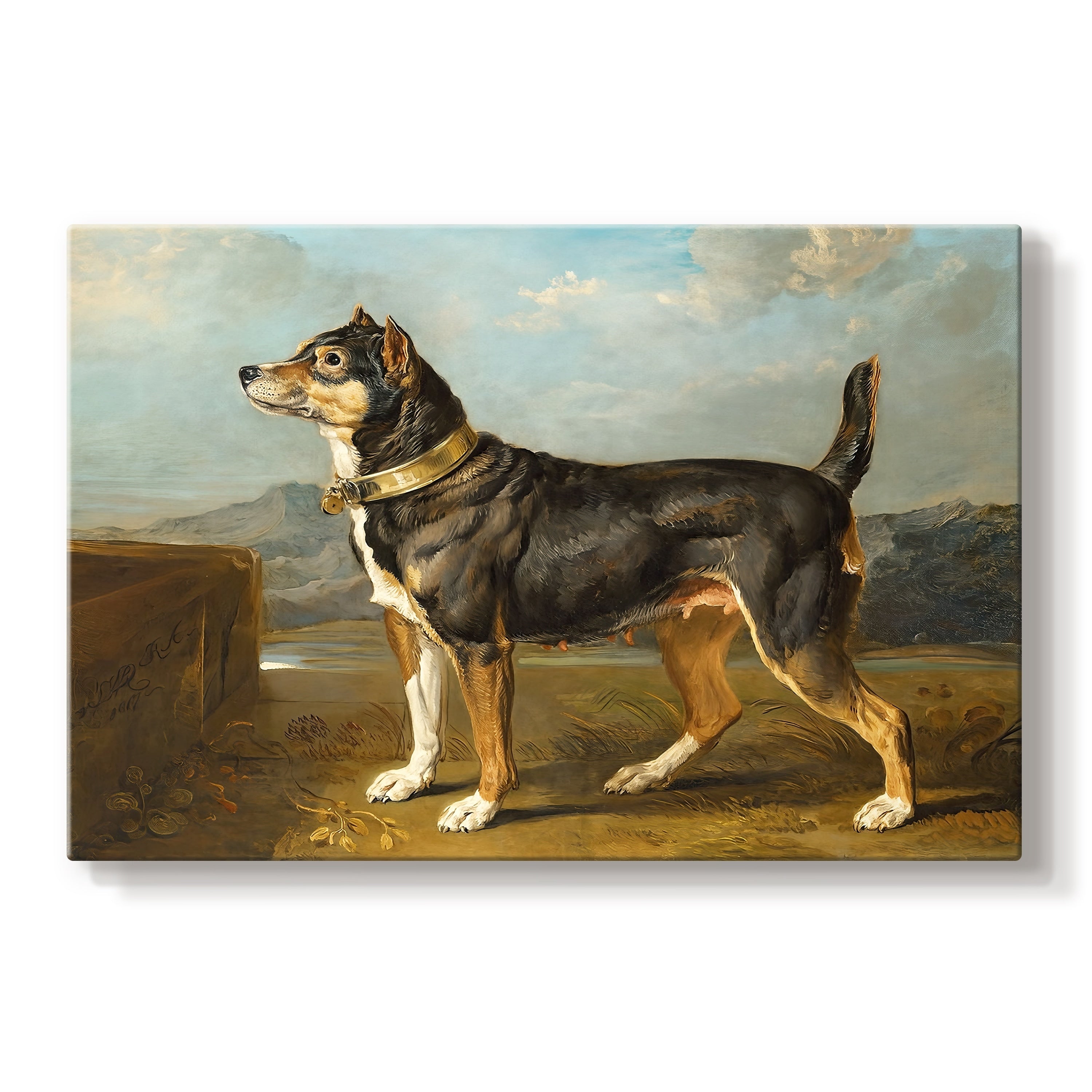 A Terrier In A Landscape C. 1811 James Ward Gallery Wrapped Canvas
