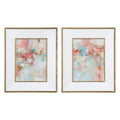 A Touch Of Blush And Rosewood Fences Art Set Of 2