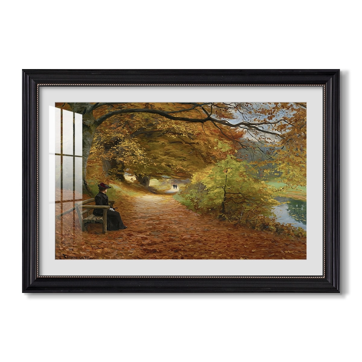 A Wooded Path In Autumn 1902 Hans Andersen Brendekilde Custom Framed Print