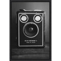 A Vintage Black And White Kodak Brownie By Christa Stroo Framed Canvas Wall Art