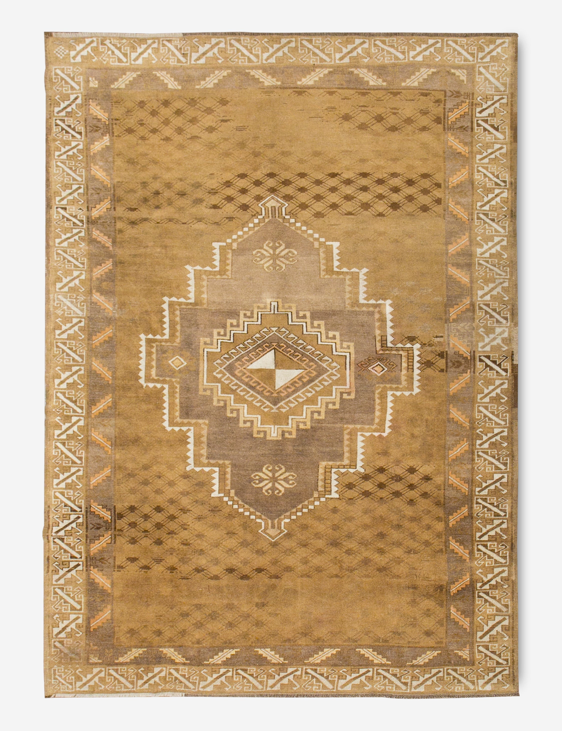 Vintage Turkish Hand-Knotted Wool Rug No. 385, 7' x 10'10in